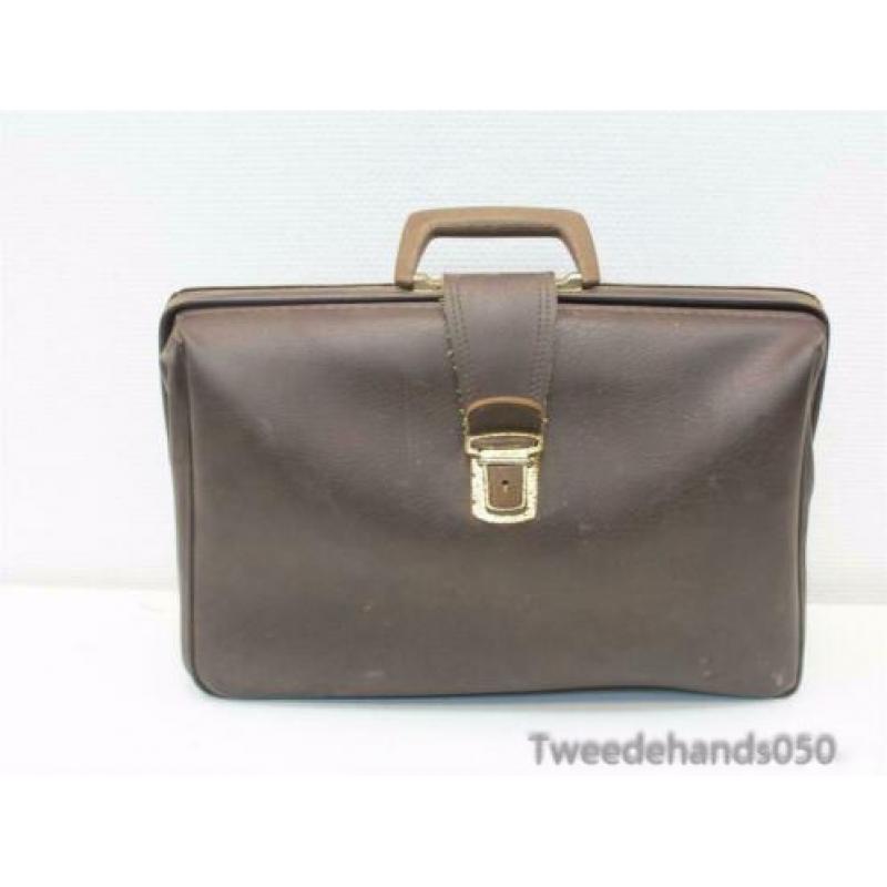 Vintage lederen dokerstas 87532