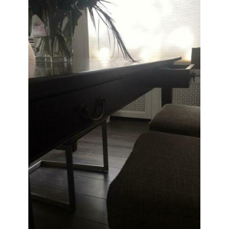 Nette teak eettafel L180xb90xh77 (excl eetkamerstoelen)