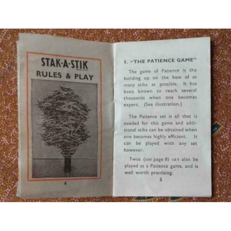 Oud compleet speelgoed uit Engeland Stak-a-Stik 1930-1940.