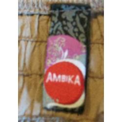 ambika mouwloze bruine met zijde top maat M