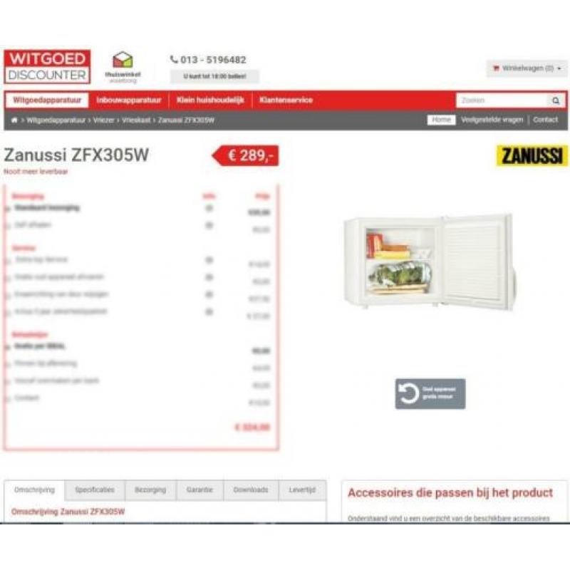 Nette Mini Zanussi vriezer werkt Uitstekend