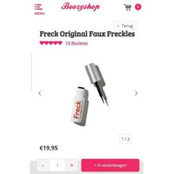 Freck freckles sproetjes bij tekenen nieuw verpakking