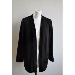 Vintage lang gebreid kabel vest