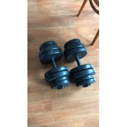 Dumbbells 2 x 15 kg losse schijven