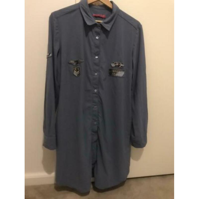 Studio Anneloes blouse maat L blauw/grijs