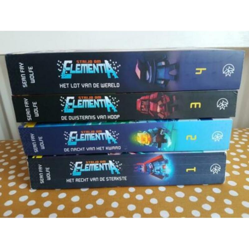 De strijd om elementia. 4 stuks. Zgan.