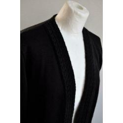 Vintage lang gebreid kabel vest