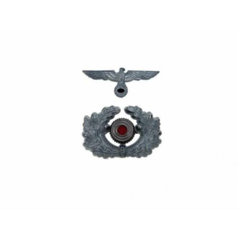 Embleem,Set,Metaal,Pet,Kepie,Duitsland,WWII,Wehrmacht