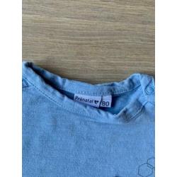 Z.g.a.n. Blauw shirtje met borzakje, Prénatal, maat 80