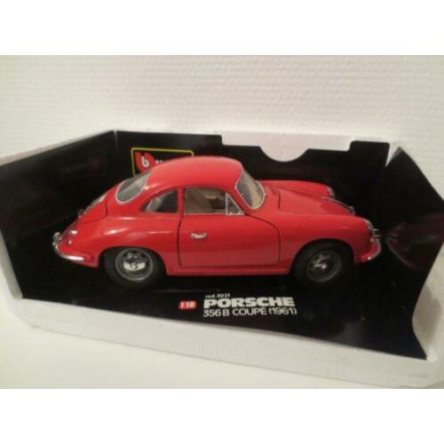 Porsche 356B Coupe rood 1961 Bburago 1:18