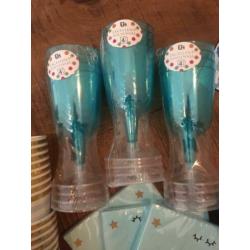 Babyshower/geboortefeest artikelen jongen/boy/blauw