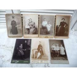 carte de visite 20 stuks Kabinetfoto`s Cdv`s ca 1900