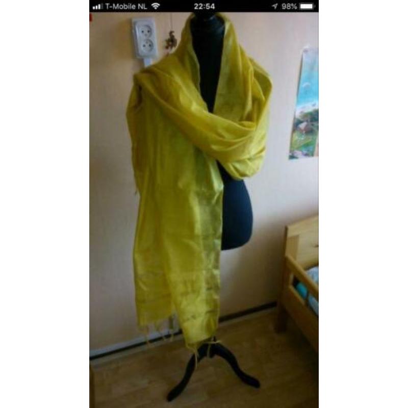 Gele Indiase Dupatta Stola Sjaal Gala Sluier