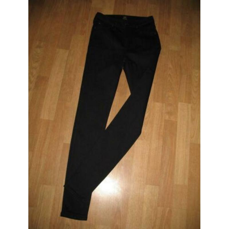 Dames Stretchy Lee Broek- Zwart- Maat 28 / L33