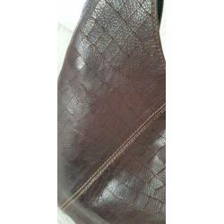 Fred de la Bretoniere schoudertas bruin leer vintage