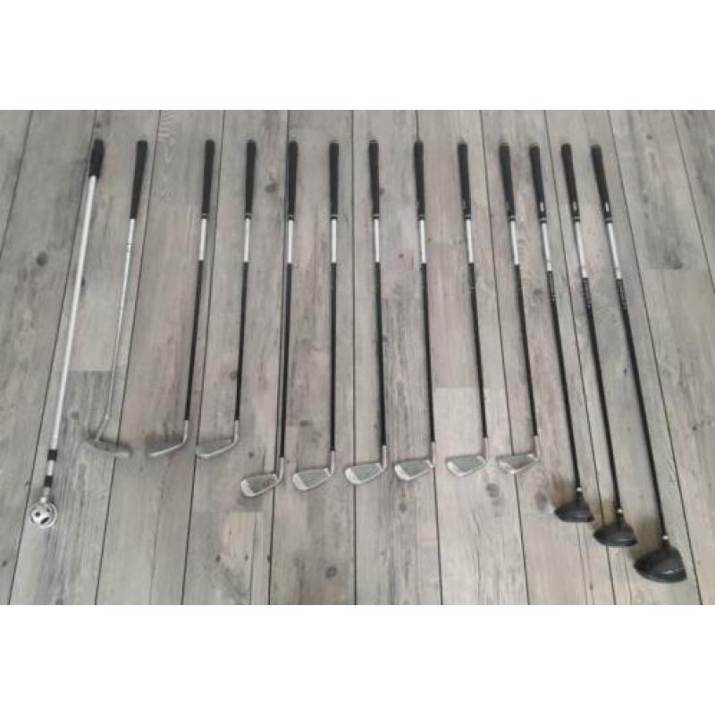 Complete golfset Johnsen met Dunlop trolley