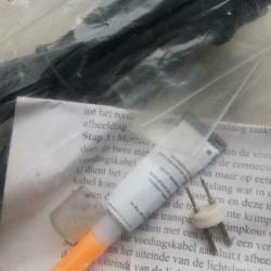 Aansluitsnoer lichtslang 230V connector krimpkous