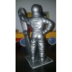Beeld/buste van piloot met propeller vintage jaren 90