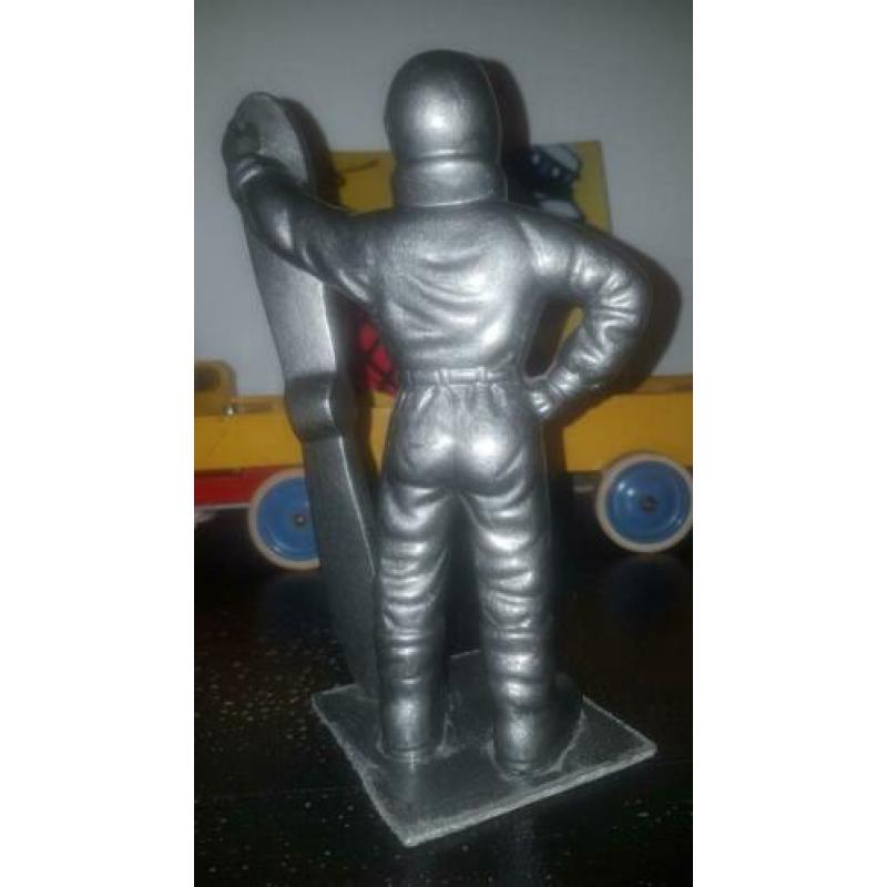 Beeld/buste van piloot met propeller vintage jaren 90