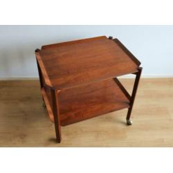 Vintage teak serveerwagen | trolley | sidetable | jaren 60