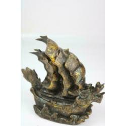 Beeld Drakenboot - Brons - China