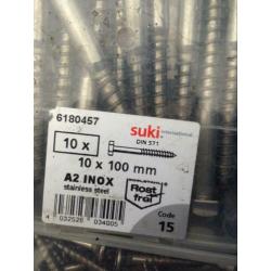 Compleet assortiment RvS bevestiging materiaal partij 350stk