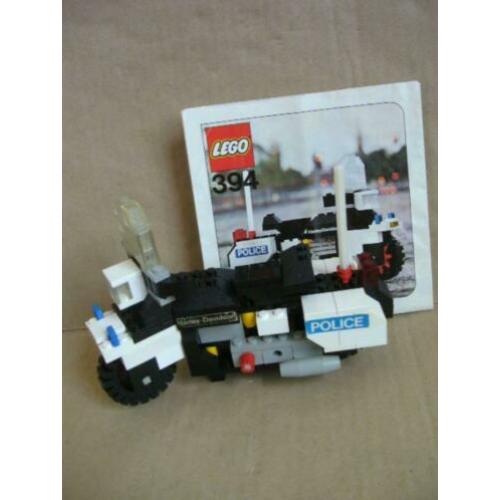 Lego set 394 Harley Davidson, politie motor met bouwboekje