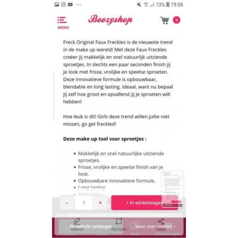 Freck freckles sproetjes bij tekenen nieuw verpakking