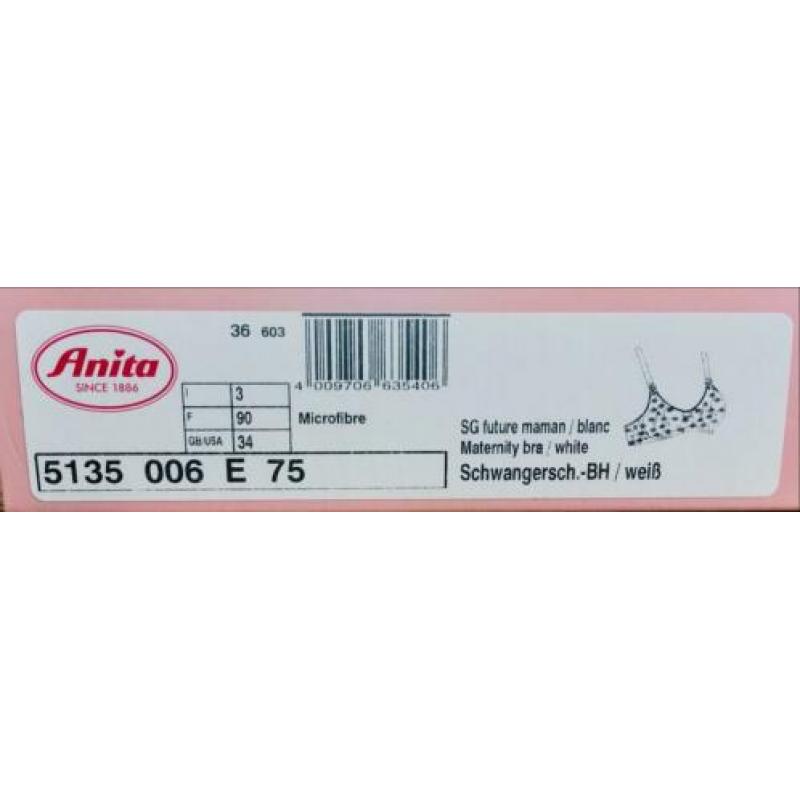 Anita Maternity 5135 E75 meegroei bh met beugel / wit
