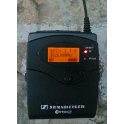 Sennheiser EW100 G3 ontvanger met beltpack of handheld