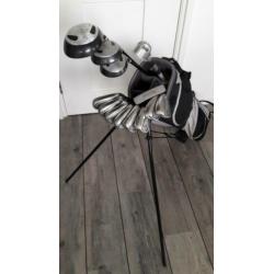 Complete golfset Johnsen met Dunlop trolley