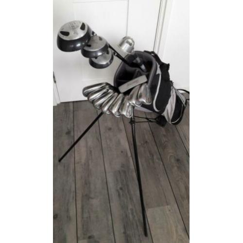 Complete golfset Johnsen met Dunlop trolley
