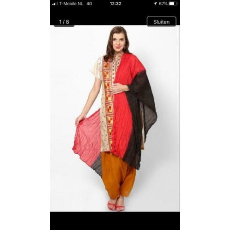 Gele Indiase Dupatta Stola Sjaal Gala Sluier