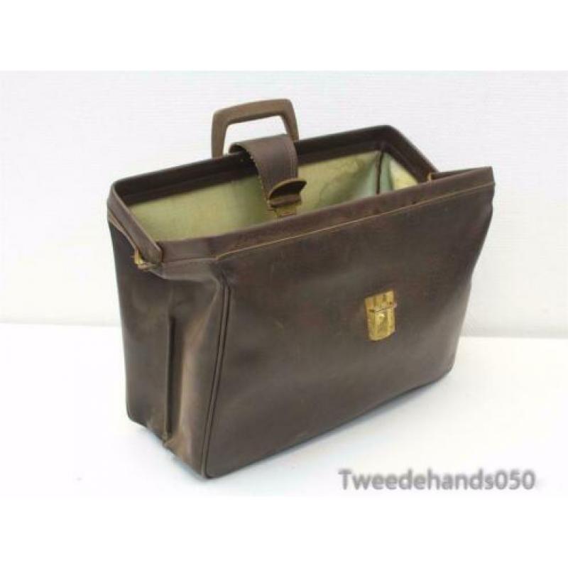 Vintage lederen dokerstas 87532