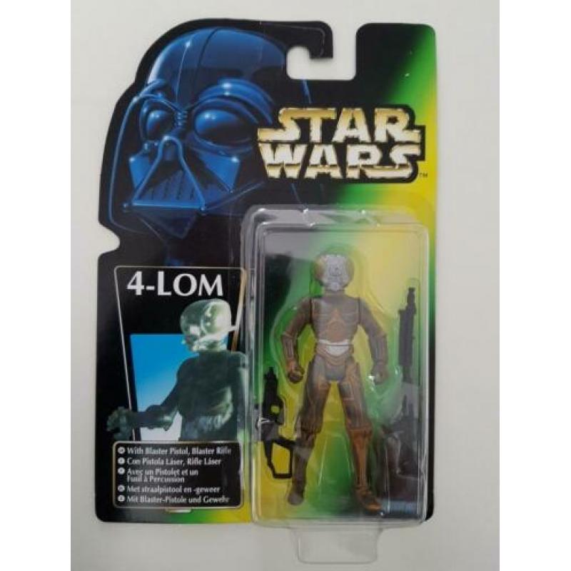 -40% Star Wars POTF Green Tri Logo 4-LOM with Blaster Pistol