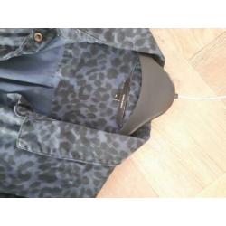Jurk NIEUW panter print blauw maat xl