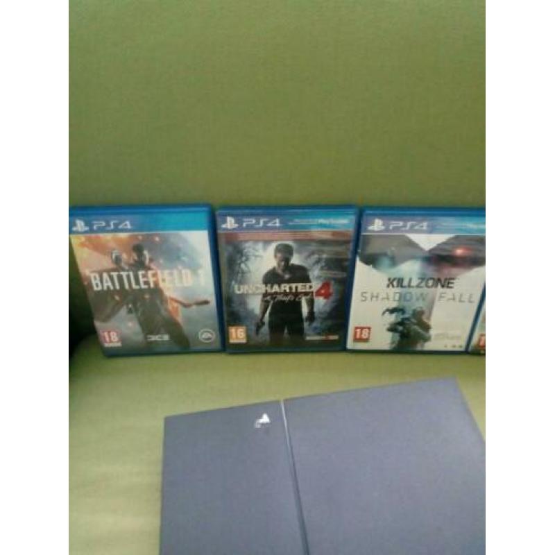 PS4 met Spellen en Controller ( 1TB )