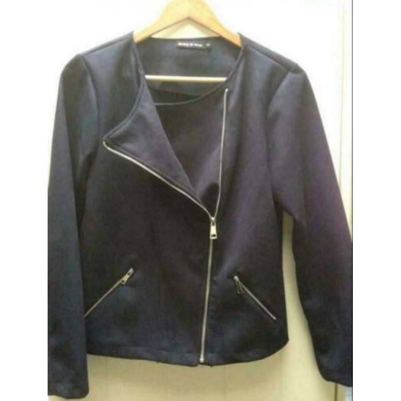 Nieuw donkerblauw suedine kokerrokje MADE IN ITALY
