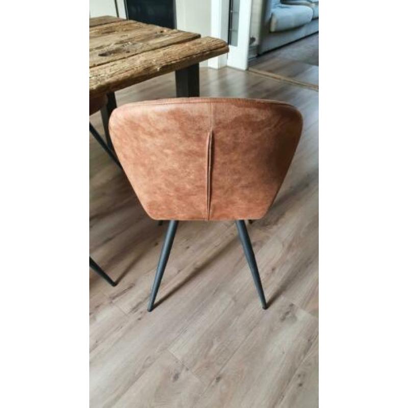 Eetkamer stoelen camel stof