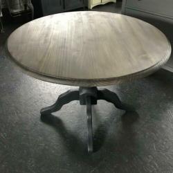 Tafel eettafel rond stoer hoffz-stijl driftwood ronde hout