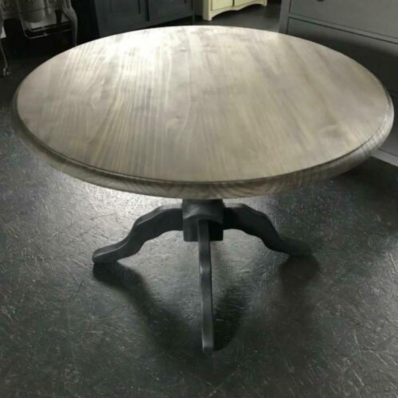 Tafel eettafel rond stoer hoffz-stijl driftwood ronde hout