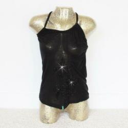 Mooi Glitter Bewerkt Topje (M) - 1