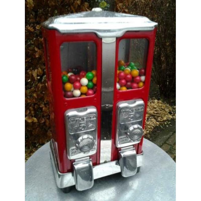 dubbele kauwgomballen pinda automaat vintage sixties fifties