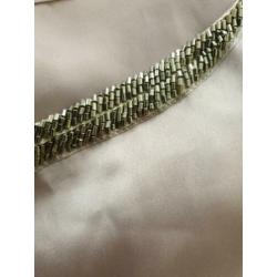 Bruine mouwloze top met kraaltjes maat S