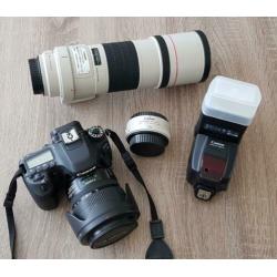Canon 80D set + 15-85mm + 300mm + 1.4 teleconverter+580flits