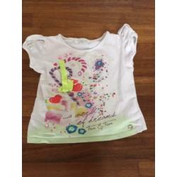 fun en fun shirt 110-116 met applicaties meisje