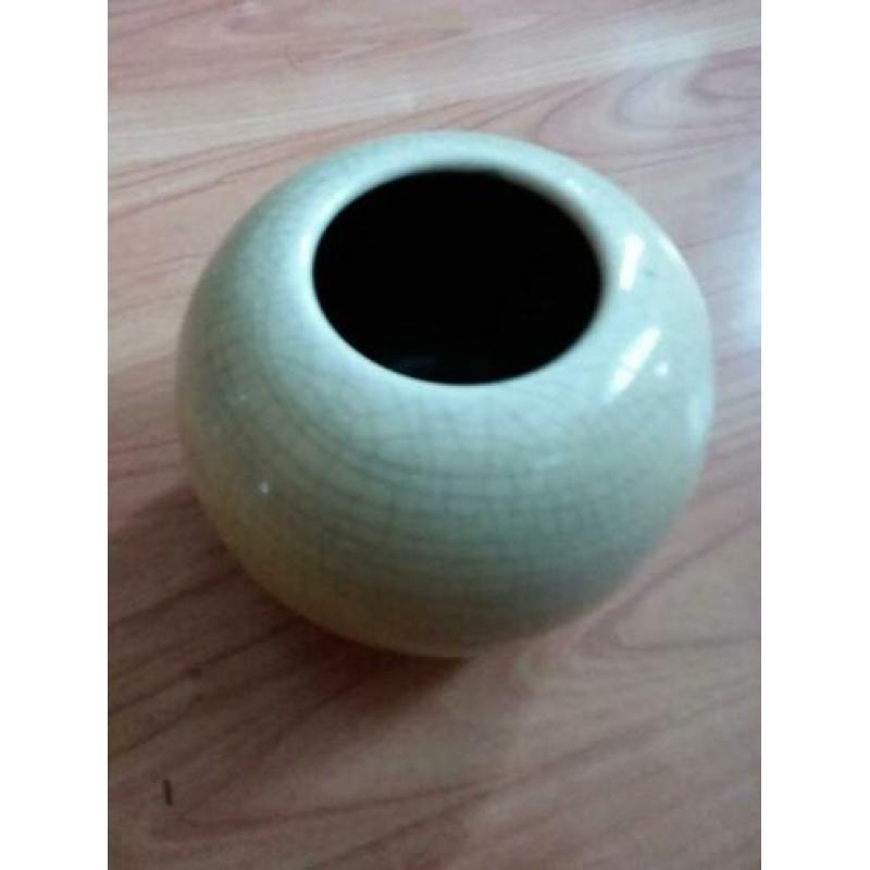 Mooie oude craquelle bolle vaasje