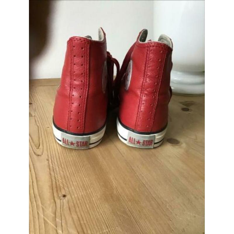 Converse All Star rood leer mt 38