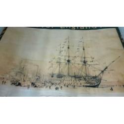 Poster van antiek schip