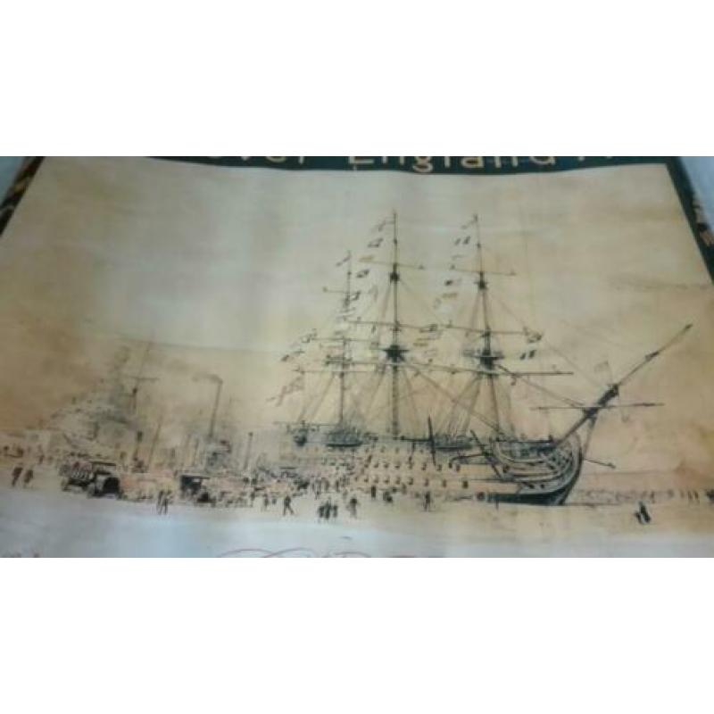 Poster van antiek schip